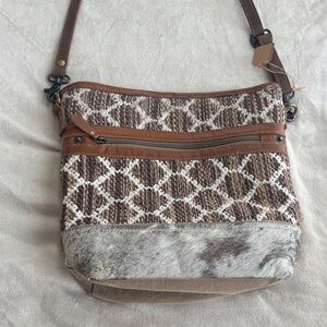 Myra Bag Brown and Cream Crossbody